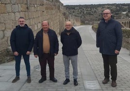 La recepción de la obra de la Cuesta del Carmen, el acceso principal sobre la muralla al centro histórico de Ledesma.