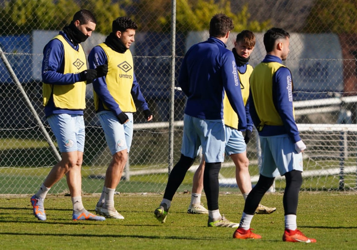 Imagen del entrenamiento de este miércoles en el anexo.