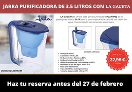 Mejora la calidad y el sabor del agua con la JARRA PURIFICADORA JATA que te ofrece LA GACETA