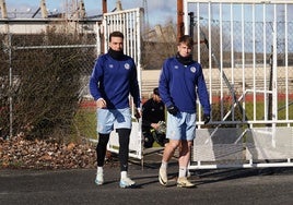 Rubén de Tomás y Cristeto, llegando al anexo para el entrenamiento del pasado miércoles.