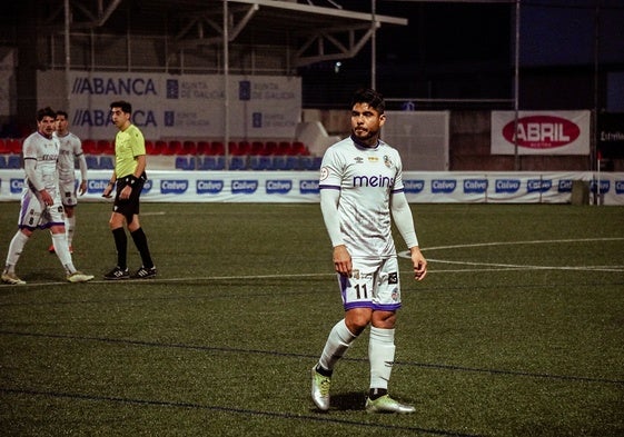 Martín Galván, durante el choque de ayer en As Eiroas.