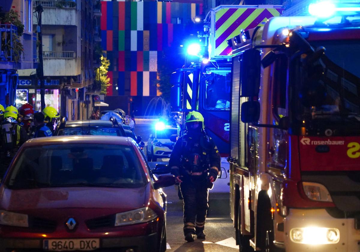 Los Bomberos de servicio en Salamanca.