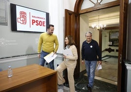 Carlos Fernández Chaca, Carmen Ávila y Fernando Rubio, diputados provinciales del PSOE