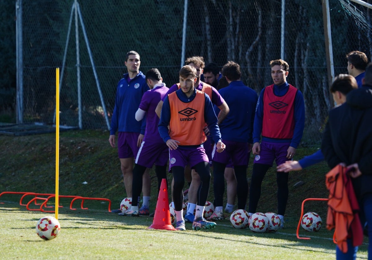 Imagen del entrenamiento de este miércoles en el anexo.