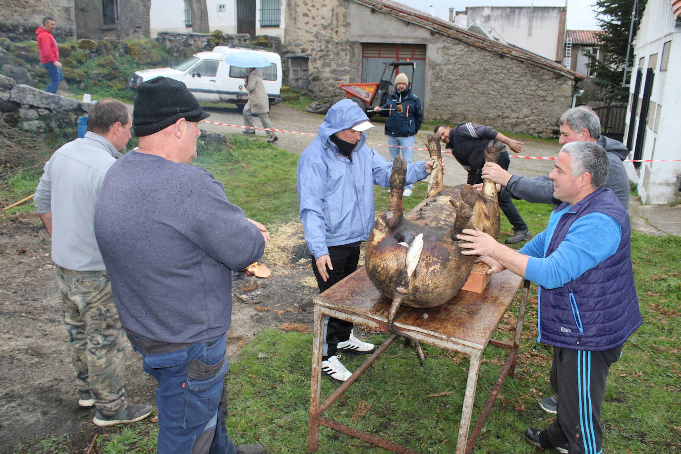 Horcajo de Montemayor se vuelca con su matanza popular