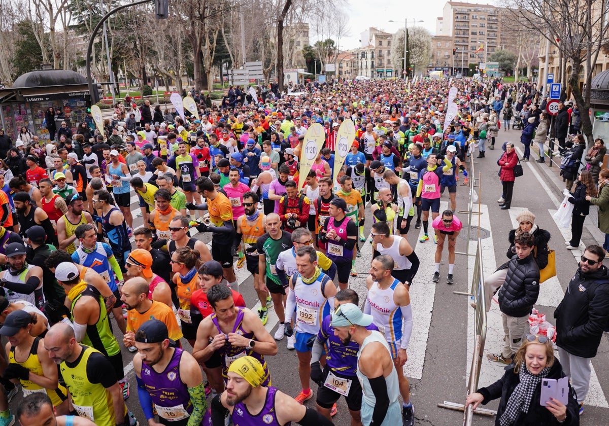 Instantes previos a la salida de la Media Maratón el año pasado.