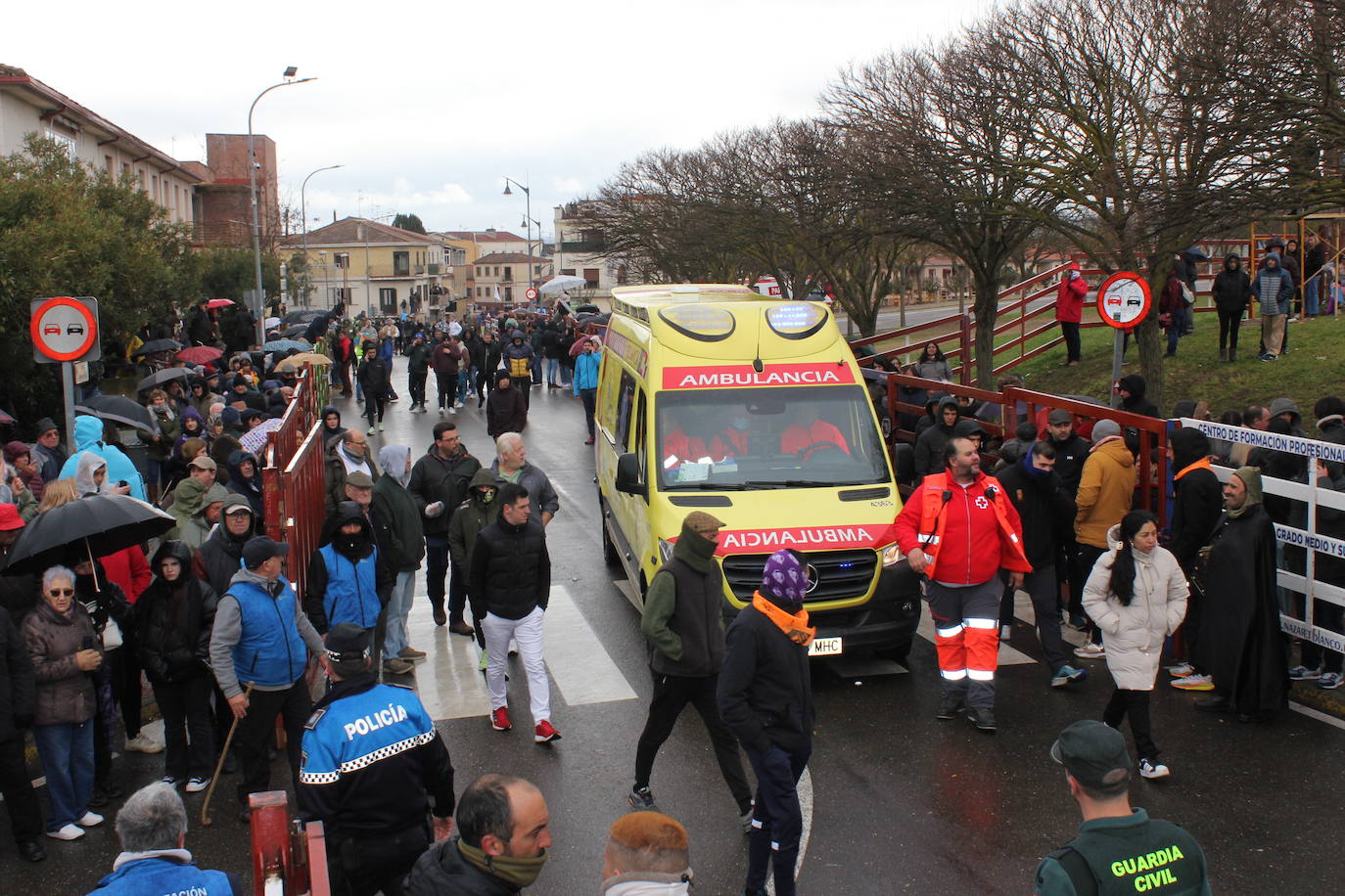 Tumultuoso encierro a caballo en el Carnaval del Toro de Ciudad Rodrigo