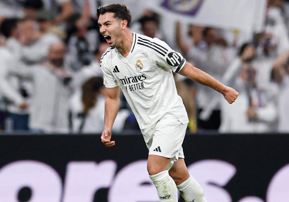 Brahim celebra su tanto frente al Atlético.