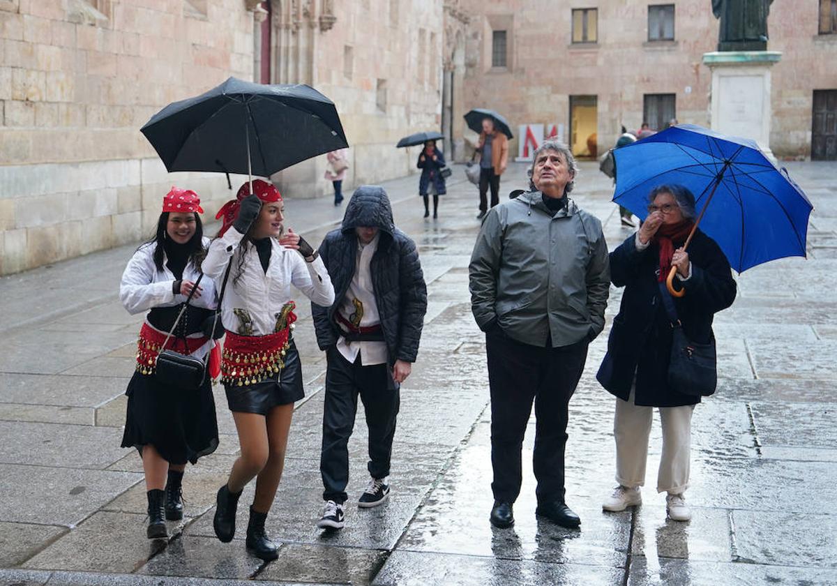 Día de lluvia en Salamanca.