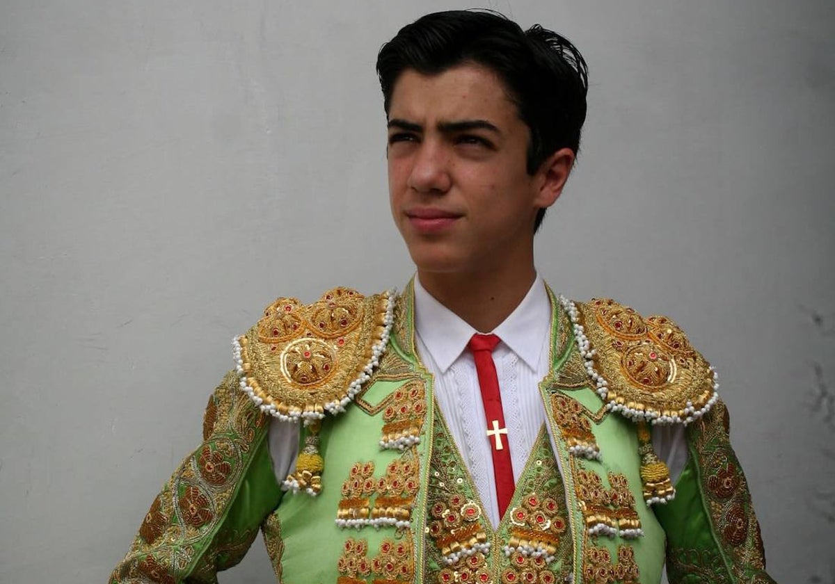 Marco Pérez este lunes en el patio de cuadrillas de la plaza de toros de Mérida (Venezuela)