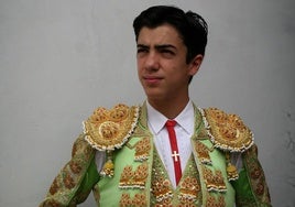 Marco Pérez este lunes en el patio de cuadrillas de la plaza de toros de Mérida (Venezuela)