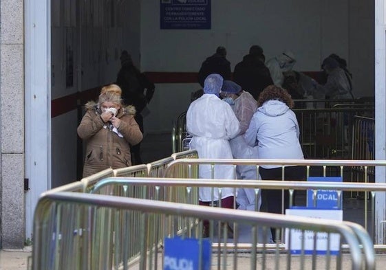 Imagen de la zona habilitada en el centro de salud de San Juan para hacer PCR en tiempos del coronavirus.