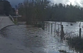 Inundaciones en el término municipal de El Sahugo.