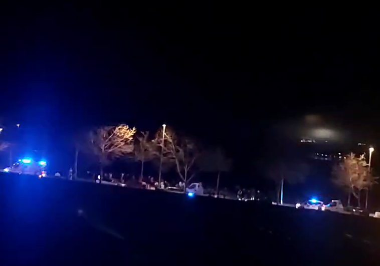 Imagen del accidente que tuvo lugar esta noche.