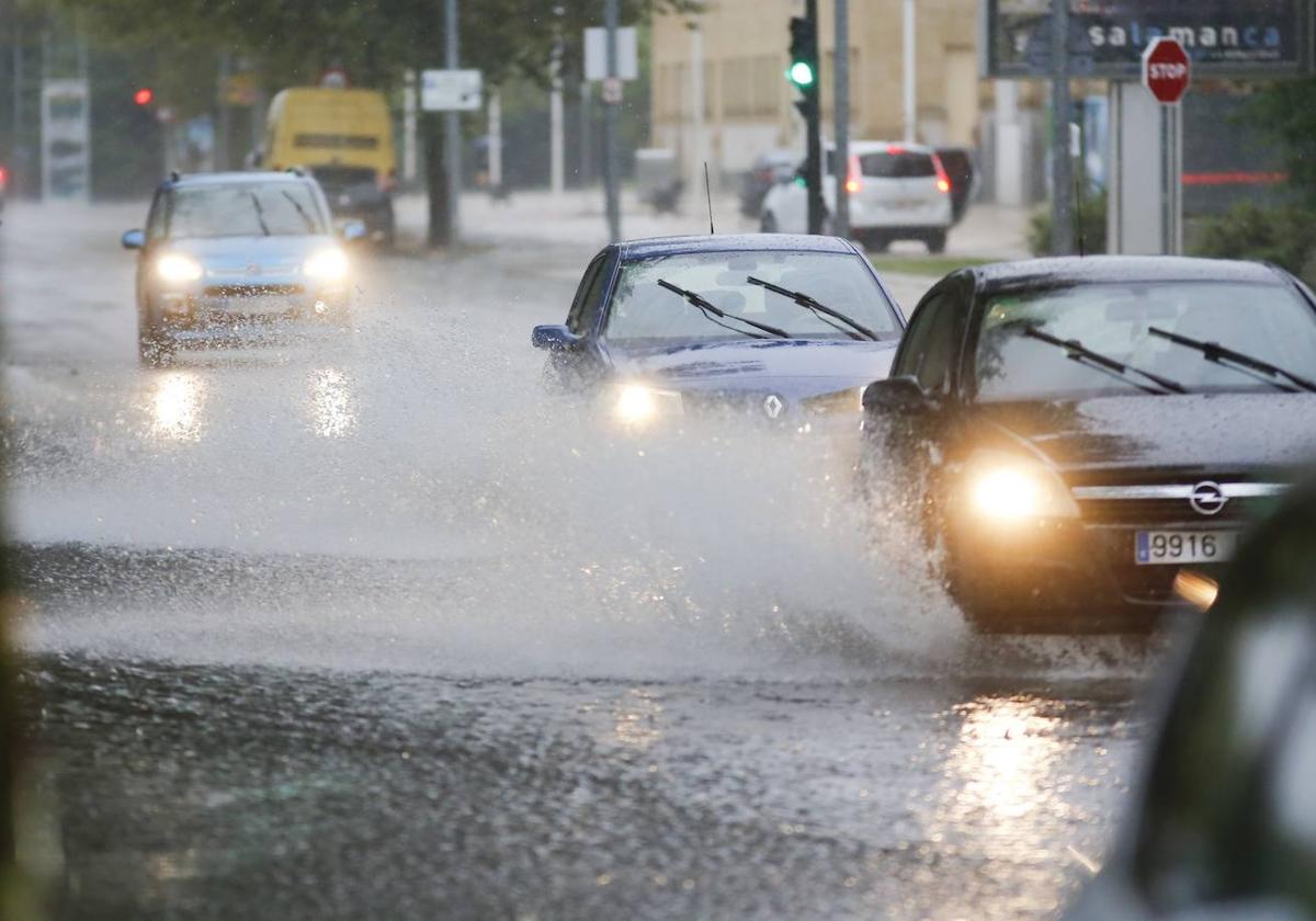 Imagen de un día lluvioso en Salamanca.