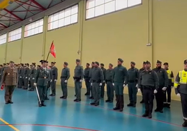 Acto oficial de entrega de mando al nuevo Jefe de la Comandancia.