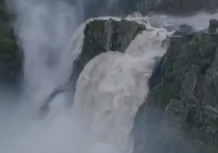 Así de espectacular luce el Pozo de los Humos tras las últimas lluvias