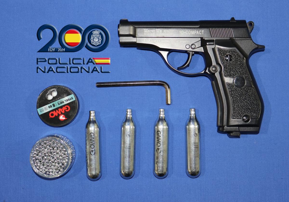 Material incautado por la Policía.