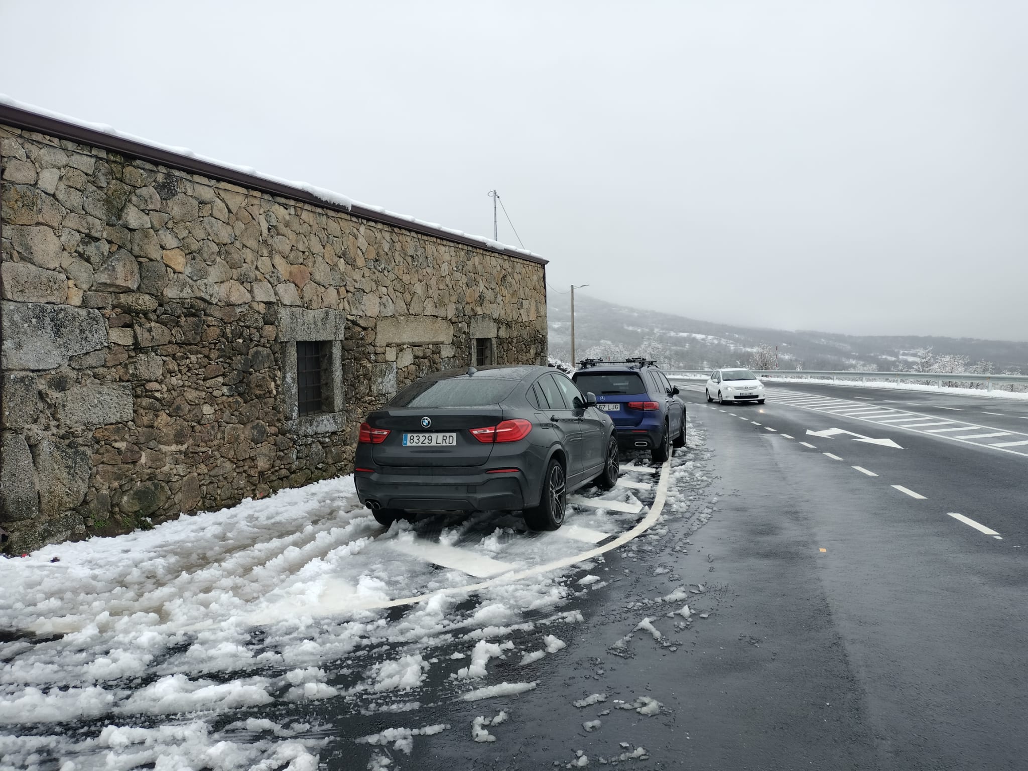 La nieve, protagonista en las carreteras de la provincia