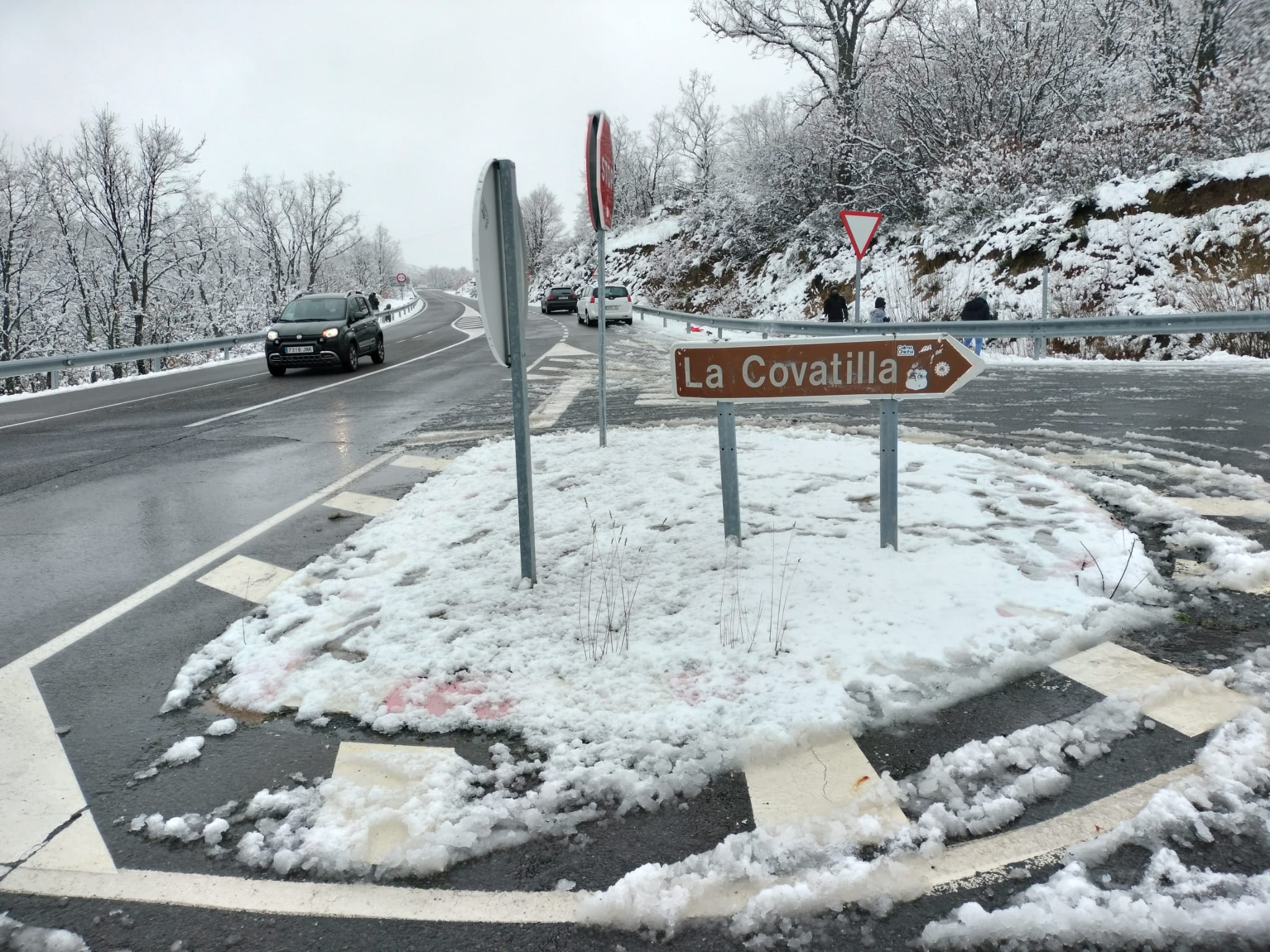 La nieve, protagonista en las carreteras de la provincia