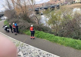 Parte del dispositivo desplegado este domingo en el Tormes.