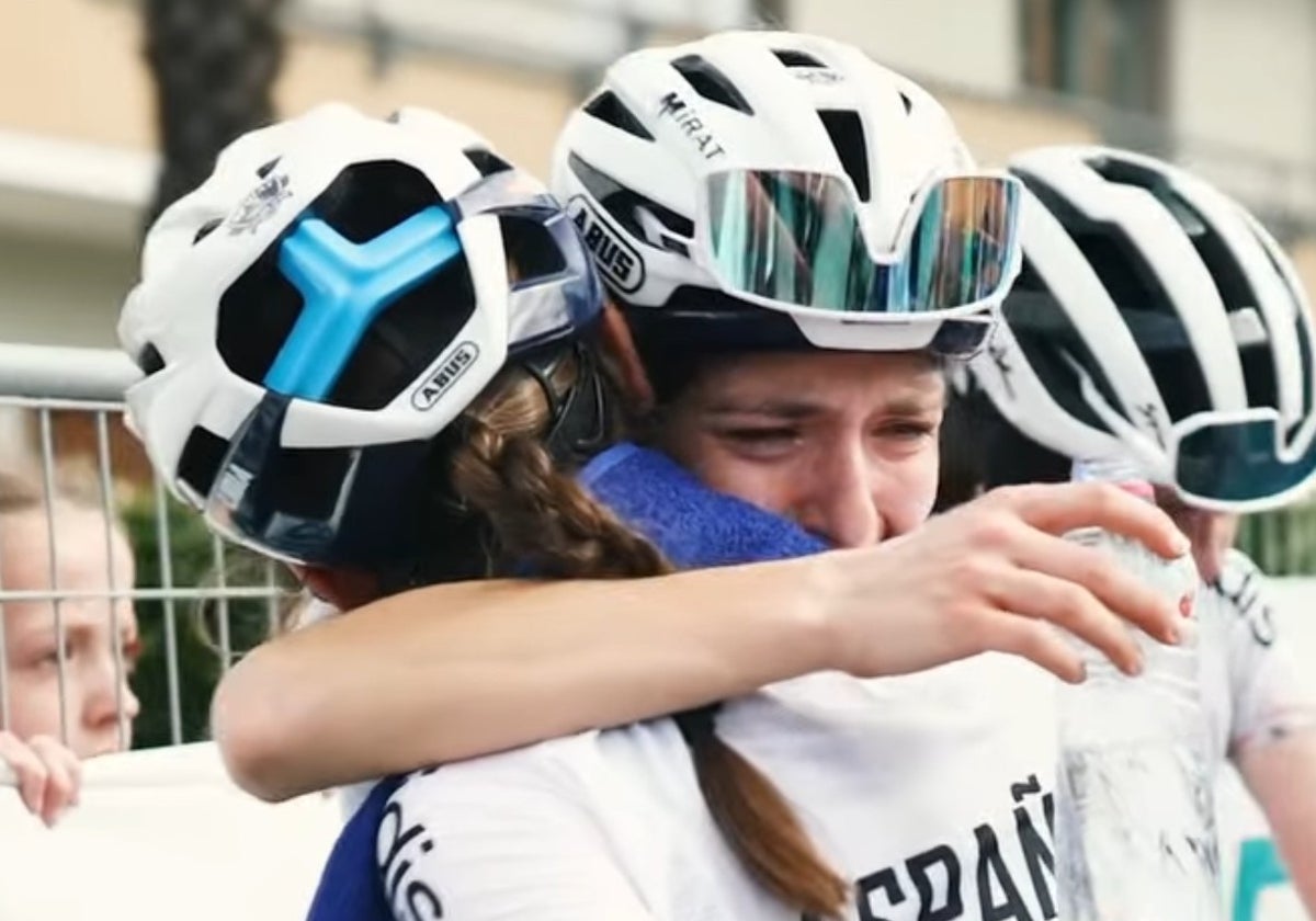 Lidia Castro e Irene Moreno, en Italia con la selección española.