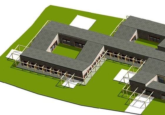Diseño de la futura residencia prevista por el equipo de Gobierno en unos terrenos municipales en la localidad de Candelario.