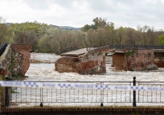 Derrumbe del Puente Romano en Talavera.