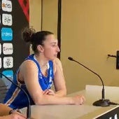 Anna Montañana y Silvia Domínguez, en la rueda de prensa posterior a la final de la Copa de la Reina.