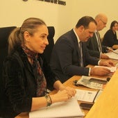 Marta Labrador, David Mingo y Jesús Hernández en la sesión plenaria.