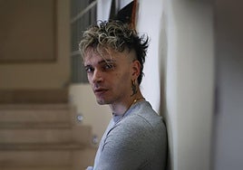 El rapero salmantino Blake, en las instalaciones de LA GACETA.