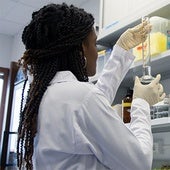 Trabajo en un laboratorio de la Universidad.