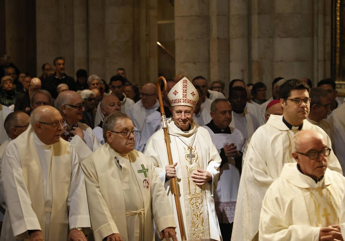Imagen de una misa celebrada en la Catedral un Miércoles Santo.