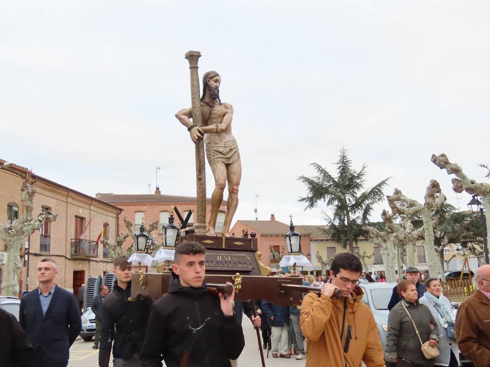 El flagelado del siglo XVI protagoniza la procesión del Jueves Santo en Cantalapiedra