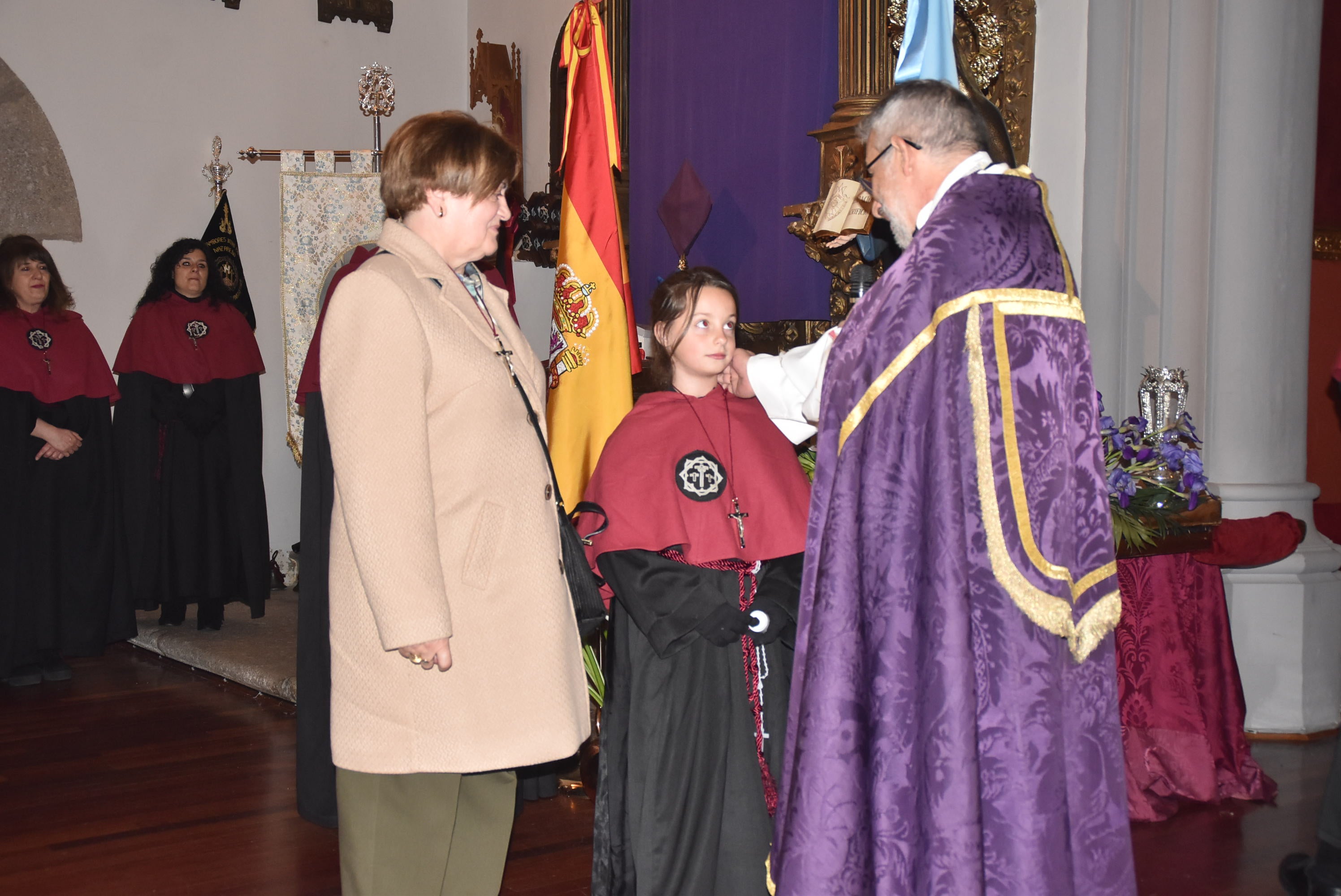 La lluvia acorta la procesión de la Virgen de las Angustias en Béjar