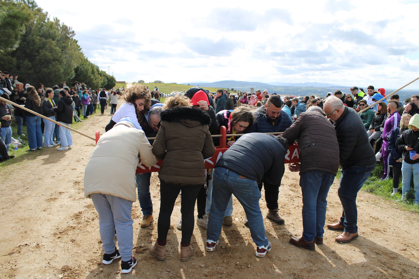 Los quintos de Cespedosa de Tormes celebran la carrera de cintas