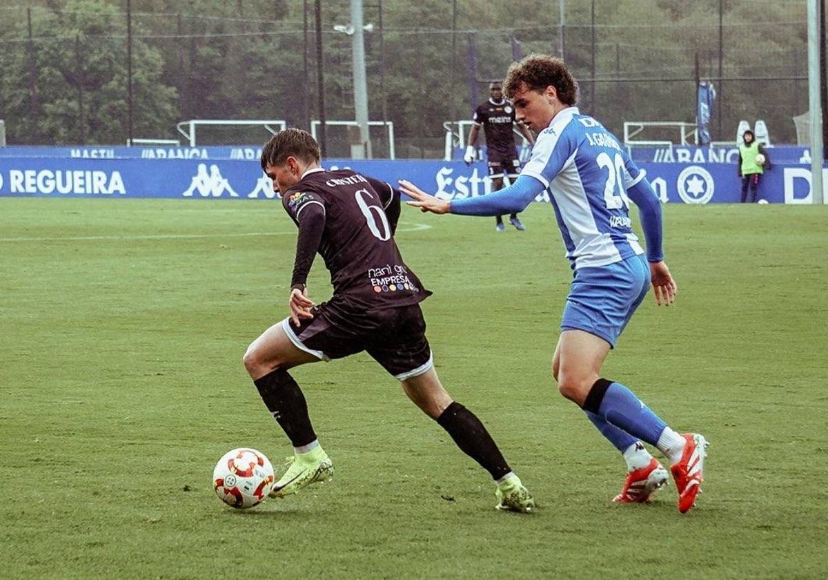 Cristeto, durante el partido que el Salamanca UDS disputó este sábado ante el Deportivo Fabril.