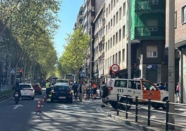 Imagen del accidente en la avenida de Portugal, número 4.