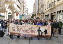 Una protesta para exigir mejoras en las pensiones.