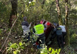 Imagen del accidente en Santibáñez de la Sierra