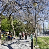 Una de las farolas nuevas instalada en el parque Picasso.
