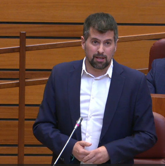 Imagen de Luis Tudanca en su última intervención en las cortes.