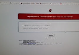 Pantalla de la administración electrónica de la Junta de Castilla y León.