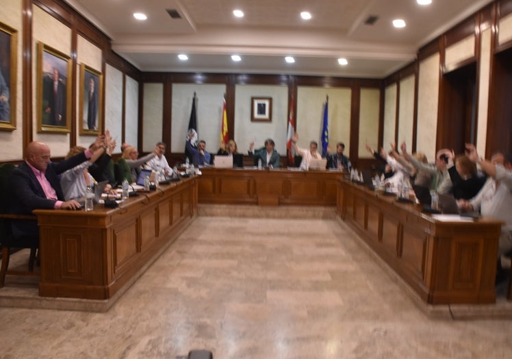 Momento de la votación por unanimidad para solucionar el problema de la calle Arco del Monte.