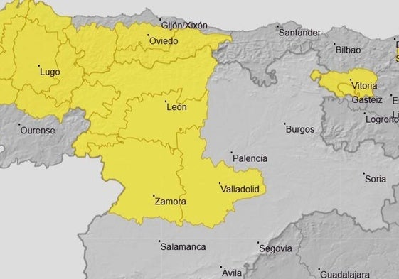 Tres provincias de Castilla y León en alerta por granizo en la previa del puente de mayo