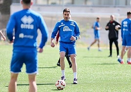 Ramiro Mayor, en el entrenamiento de este jueves en el anexo al Reina Sofía