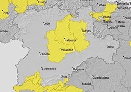 Mapa con los avisos activados.