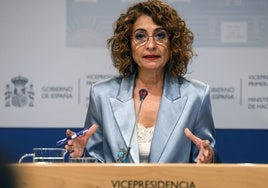 La vicepresidenta primera y ministra de Hacienda, María Jesús Montero.