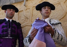 Marco Pérez en el patio de cuadrillas de La Glorieta.