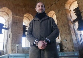 Raúl Benito, historiador y encargado de accionar las campanas de la Catedral.